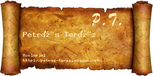 Petrás Teréz névjegykártya